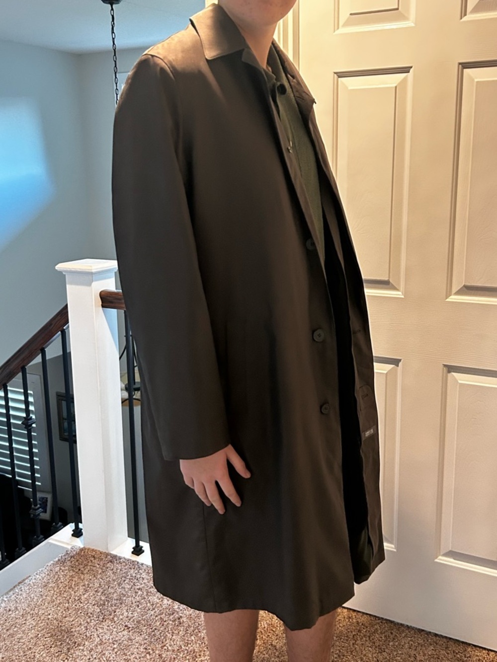 Men's Kenneth Cole Brown Overcoat